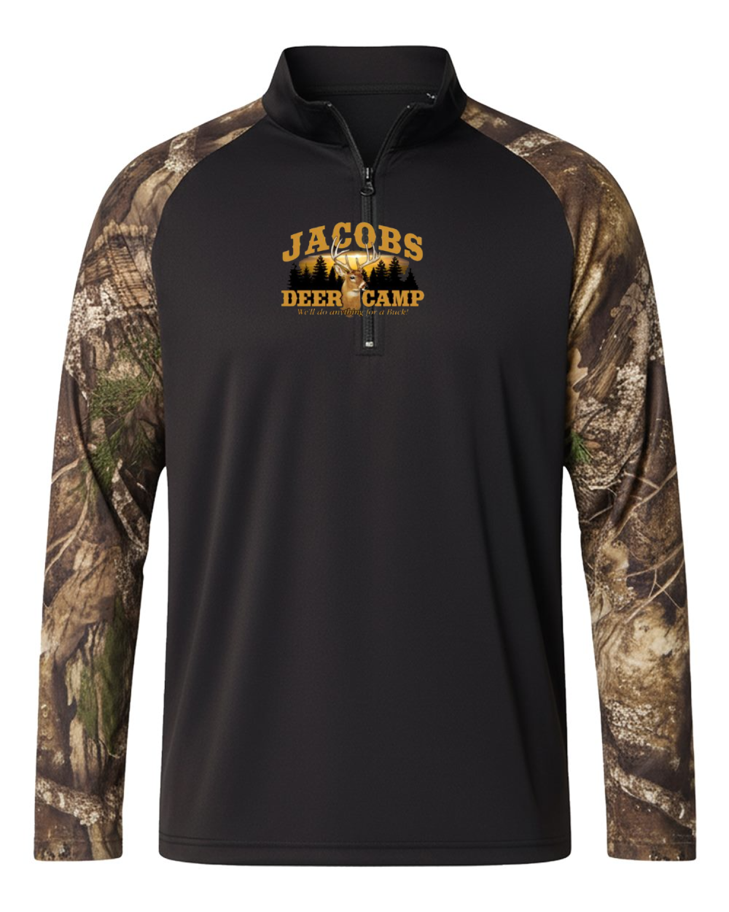 Unisex Realtree® Performance Colorblocked Quarter-Zip Pullover