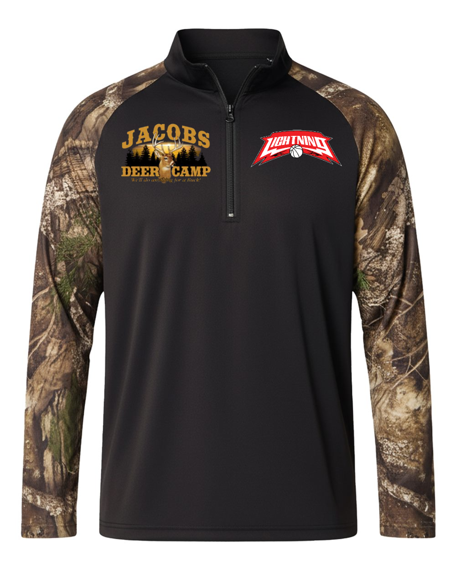 Unisex Realtree® Performance Colorblocked Quarter-Zip Pullover